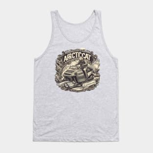 Vintage Snowmobile Cat Tank Top